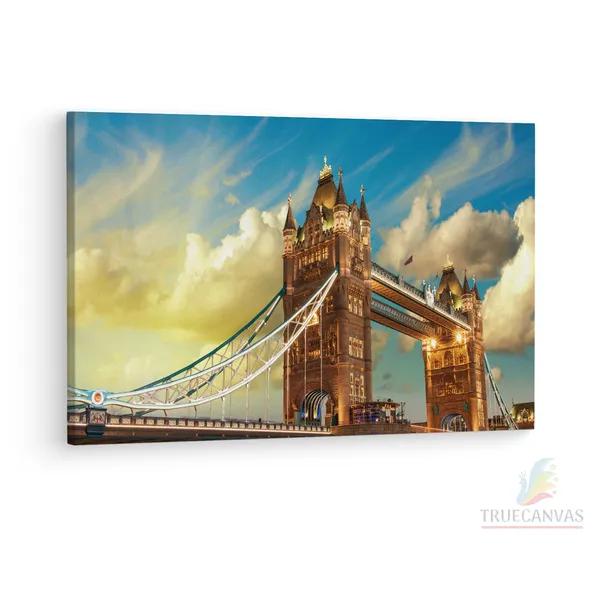 Multicolor_Tower_Bridge,_Wooden_Framed_Canvas_Paintings_|_For_Living_Room_|_Bedroom_|_Office_|_Gallery_|_Ready_Wall_Mount_Canvas_Wall_Art_Painting_|_Size_-_12_X_18In,_Ct0994