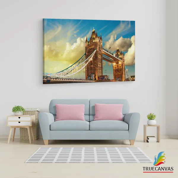 Multicolor_Tower_Bridge,_Wooden_Framed_Canvas_Paintings_|_For_Living_Room_|_Bedroom_|_Office_|_Gallery_|_Ready_Wall_Mount_Canvas_Wall_Art_Painting_|_Size_-_12_X_18In,_Ct0994