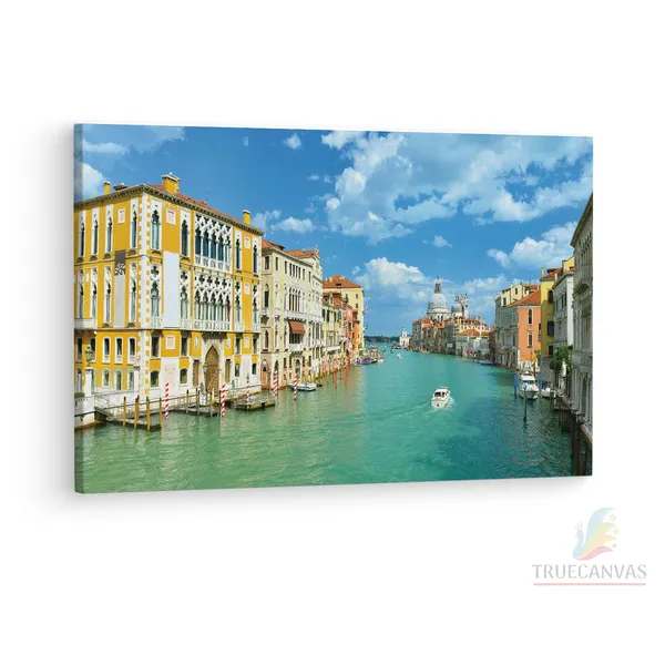 Multicolor_Grand_Canal,_Wooden_Framed_Canvas_Paintings_|_For_Living_Room_|_Bedroom_|_Office_|_Gallery_|_Ready_Wall_Mount_Canvas_Wall_Art_Painting_|_Size_-_12_X_18In,_Ct0996