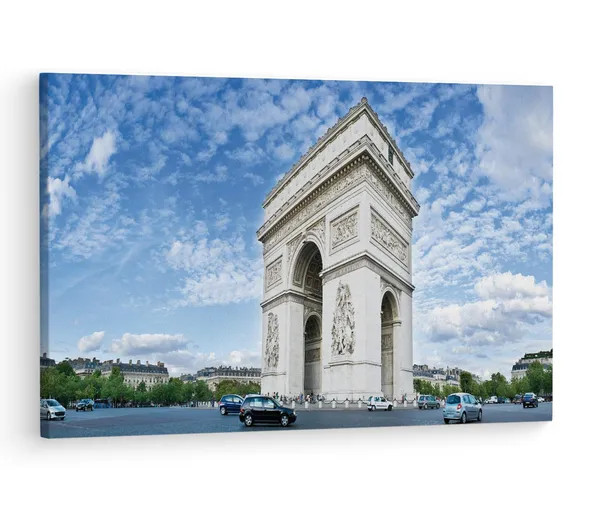 Multicolor_Arc_De_Triomphe,_Wooden_Framed_Canvas_Paintings_|_For_Living_Room_|_Bedroom_|_Office_|_Gallery_|_Ready_Wall_Mount_Canvas_Wall_Art_Painting_|_Size_-_12_X_18In,_Ct0998