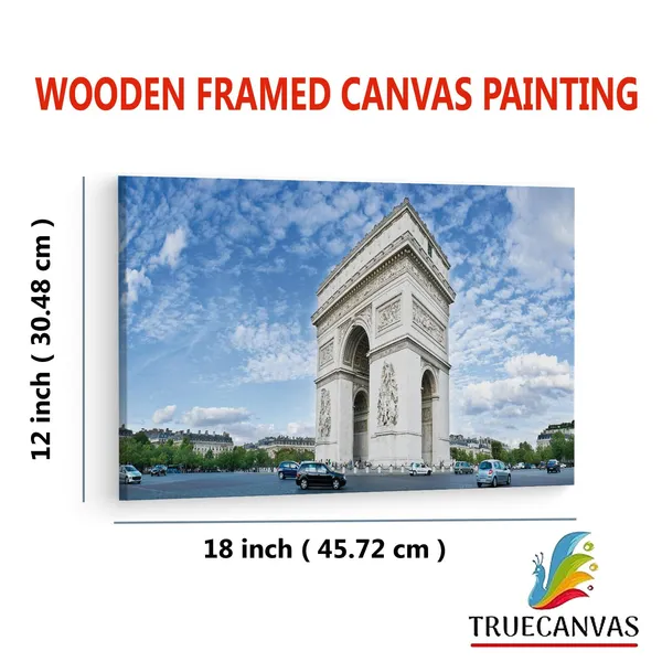 Multicolor_Arc_De_Triomphe,_Wooden_Framed_Canvas_Paintings_|_For_Living_Room_|_Bedroom_|_Office_|_Gallery_|_Ready_Wall_Mount_Canvas_Wall_Art_Painting_|_Size_-_12_X_18In,_Ct0998
