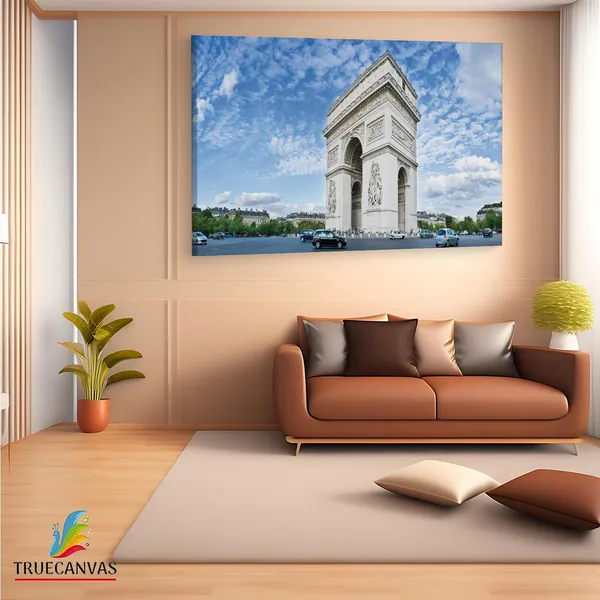 Multicolor_Arc_De_Triomphe,_Wooden_Framed_Canvas_Paintings_|_For_Living_Room_|_Bedroom_|_Office_|_Gallery_|_Ready_Wall_Mount_Canvas_Wall_Art_Painting_|_Size_-_12_X_18In,_Ct0998