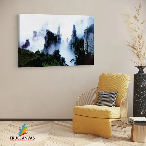 Multicolor_Tianzi_Mountain,_Wooden_Framed_Canvas_Paintings_|_For_Living_Room_|_Bedroom_|_Office_|_Gallery_|_Ready_Wall_Mount_Canvas_Wall_Art_Painting_|_Size_-_12_X_18In,_Ct0999