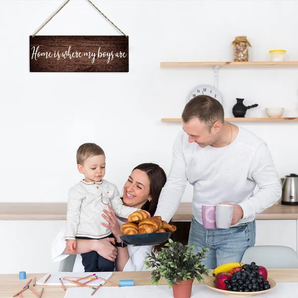 Multicolor_Mom_Gifts,_New_Mom_Gifts,_Home_Is_Where_My_Boys_Are_Wood_Sign_Decor,_Funny_Mothers_Day_Gifts_Idea_|_For_Mom_Mother_Mama,_Farmhouse_Wall_Hanging_Decoration_|_For_Home_Bedroom_16.38_X_5.85_Inch