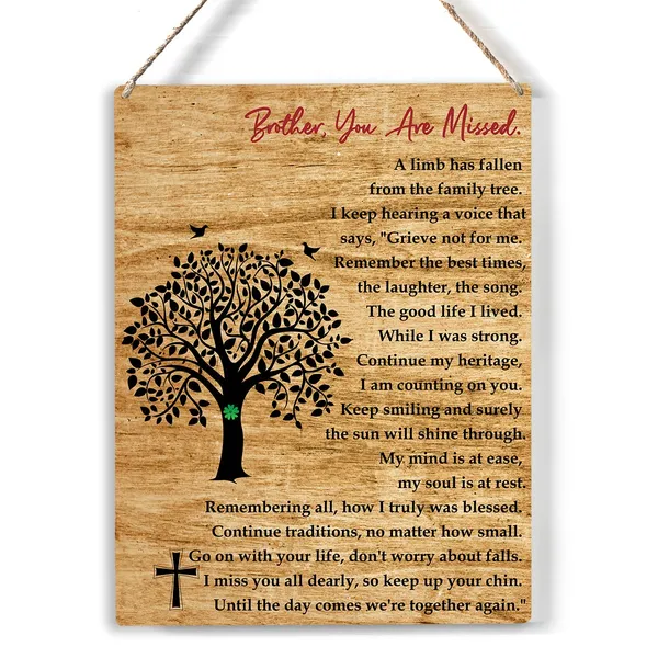 Multicolor_Rememberance_Brother_Quote_Wood_Sign_Memorial_Tree_Wooden_Signs_Rustic_Hanging_Sympathy_Plaque_Home_Wall_Art_8"_X_10"_Sign_Wall_Decor_|_For_Home