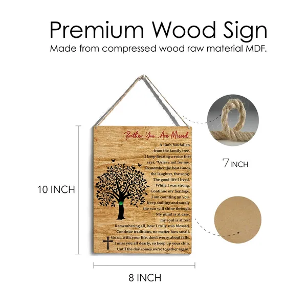 Multicolor_Rememberance_Brother_Quote_Wood_Sign_Memorial_Tree_Wooden_Signs_Rustic_Hanging_Sympathy_Plaque_Home_Wall_Art_8"_X_10"_Sign_Wall_Decor_|_For_Home