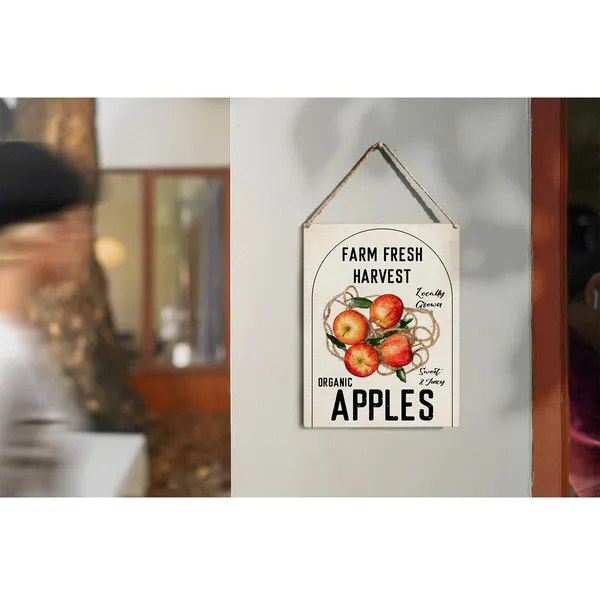Multicolor_Kitchen_Apples_Wood_Sign_Cherries_Truck_Wooden_Signs_Rustic_Summer_Hanging_Plaque_Home_Wall_Art_8"_X_10"_Sign_Wall_Decor_|_For_Home_Farmhouse_Kitchen