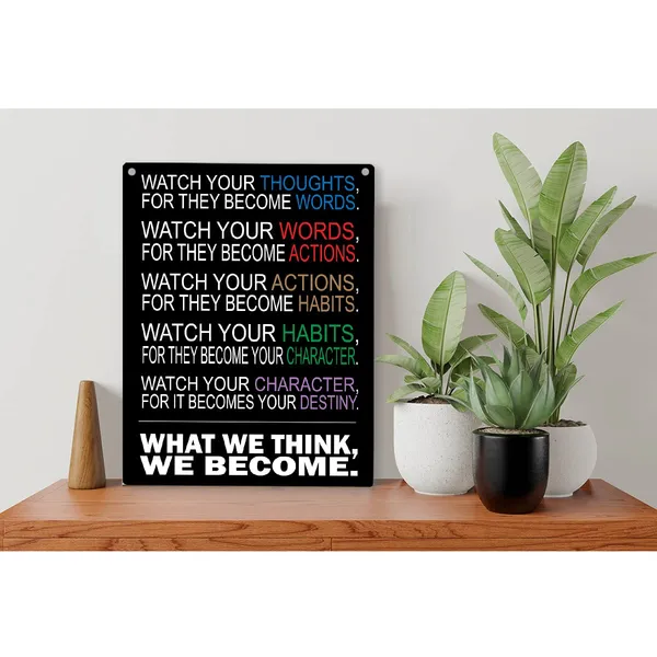 Multicolor_Inspirational_Quote_Wood_Sign_What_We_Think_We_Become_Wooden_Signs_Rustic_Motivational_Hanging_Plaque_Home_Wall_Art_8"_X_10"_Sign_Wall_Decor_|_For_Home_Office