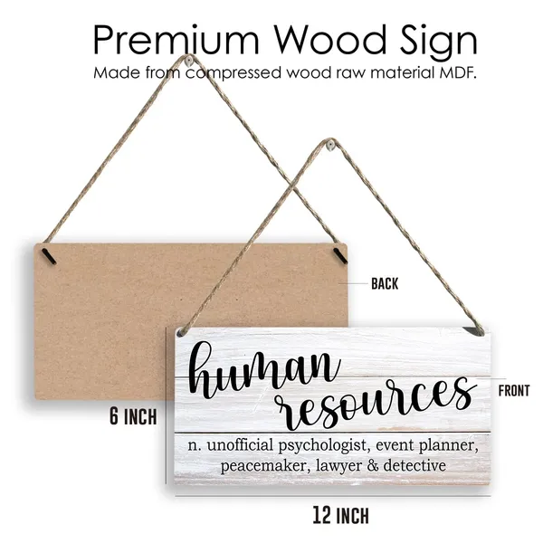 Multicolor_Human_Resources_Definition_Wood_Sign_Human_Resources_Wooden_Signs_Rustic_Hanging_Plaque_Home_Wall_Art_12"_X_6"_Sign_Wall_Decor_|_For_Home_Office