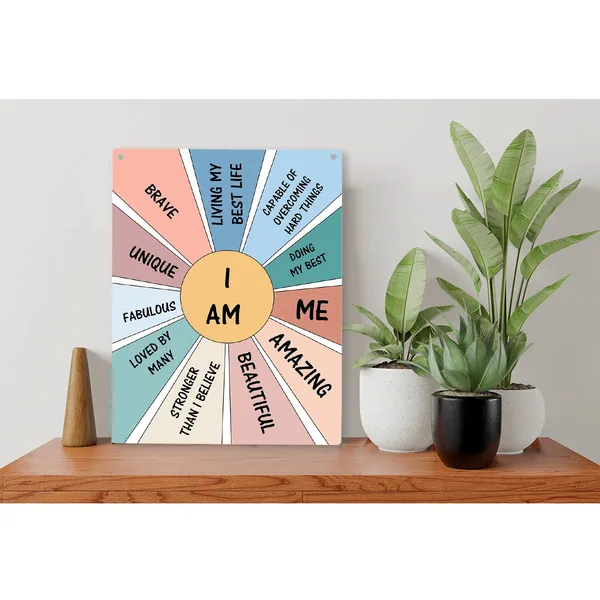 Multicolor_I_Am_Positive_Affirmations_Wood_Sign_Mental_Health_Wooden_Signs_Rustic_Hanging_Plaque_Home_Office_Wall_Art_"8_X_10",_Perfect_Sign_Wall_Decor_|_For_Home_Therapist_Office