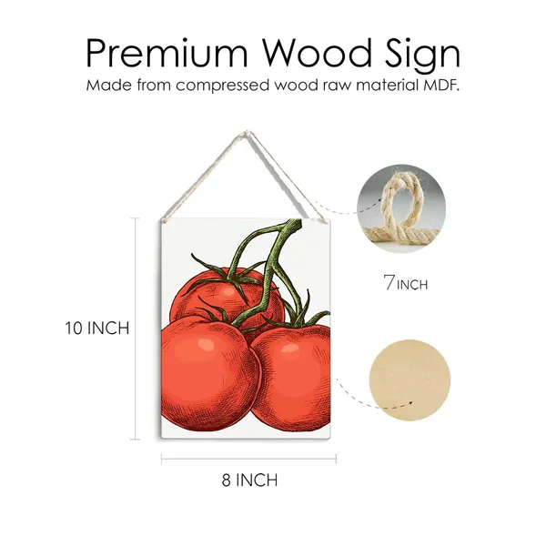 Multicolor_Kitchen_Tomato_Wood_Sign_Three_Tomatoes_Wooden_Signs_Rustic_Summer_Hanging_Plaque_Home_Wall_Art_8"_X_10"_Sign_Wall_Decor_|_For_Home_Kitchen