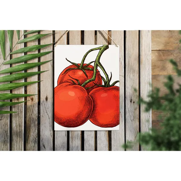 Multicolor_Kitchen_Tomato_Wood_Sign_Three_Tomatoes_Wooden_Signs_Rustic_Summer_Hanging_Plaque_Home_Wall_Art_8"_X_10"_Sign_Wall_Decor_|_For_Home_Kitchen