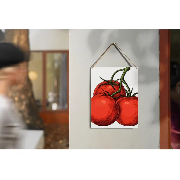 Multicolor_Kitchen_Tomato_Wood_Sign_Three_Tomatoes_Wooden_Signs_Rustic_Summer_Hanging_Plaque_Home_Wall_Art_8"_X_10"_Sign_Wall_Decor_|_For_Home_Kitchen