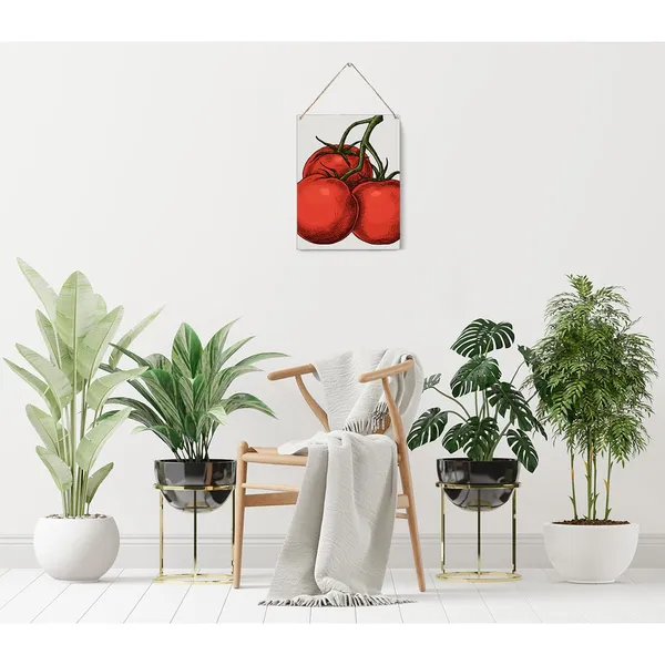 Multicolor_Kitchen_Tomato_Wood_Sign_Three_Tomatoes_Wooden_Signs_Rustic_Summer_Hanging_Plaque_Home_Wall_Art_8"_X_10"_Sign_Wall_Decor_|_For_Home_Kitchen