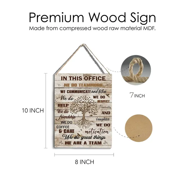 Multicolor_Inspirational_Quote_Tree_Wood_Sign_In_This_Office_We_Are_A_Team_Wooden_Signs_Rustic_Hanging_Plaque_Home_Wall_Art_8"_X_10"_Sign_Wall_Decor_|_For_Home_Office