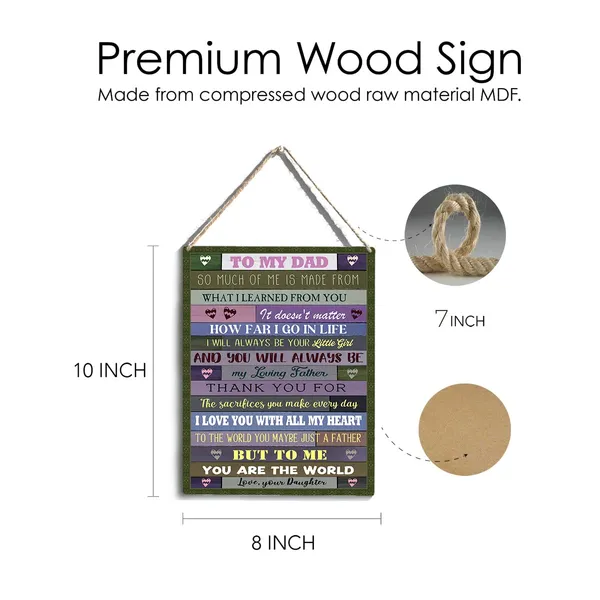 Multicolor_Dad_Wood_Sign_To_My_Dad_You_Will_Always_Be_My_Loving_Father_Wooden_Signs_Rustic_Hanging_Plaque_Home_Wall_Art_"8_X_10",_Perfect_Father_Sign_Wall_Decor_|_For_Home_Bedroom