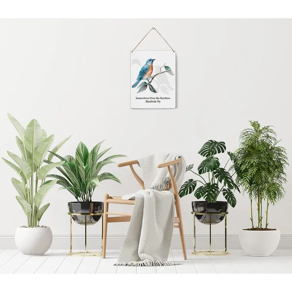Multicolor_Somewhere_Over_The_Rainbow_Wood_Sign_Bluebirds_Wooden_Signs_Rustic_Hanging_Plaque_Home_Office_Wall_Art_"8_X_10"_Sign_Wall_Decor