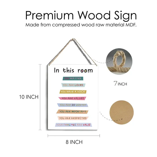 Multicolor_Colorful_In_This_Room_You_Matter_Wood_Sign_Inspirational_Quote_Wooden_Signs_Rustic_Hanging_Plaque_Home_Wall_Art_8"_X_10"_Sign_Wall_Decor_|_For_Home_Classroom