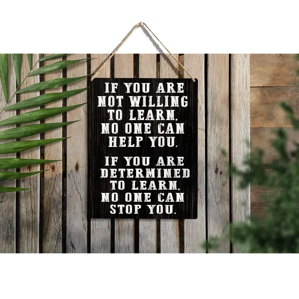 Multicolor_If_You_Are_Determined_To_Learn_Wood_Sign_Inspirational_Quote_Wooden_Signs_Rustic_Hanging_Plaque_Home_Wall_Art_8"_X_10"_Sign_Wall_Decor_|_For_Home_Office_Classroom