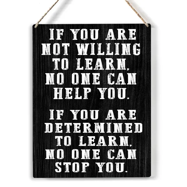 Multicolor_If_You_Are_Determined_To_Learn_Wood_Sign_Inspirational_Quote_Wooden_Signs_Rustic_Hanging_Plaque_Home_Wall_Art_8"_X_10"_Sign_Wall_Decor_|_For_Home_Office_Classroom