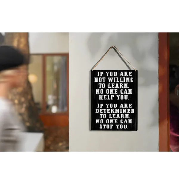 Multicolor_If_You_Are_Determined_To_Learn_Wood_Sign_Inspirational_Quote_Wooden_Signs_Rustic_Hanging_Plaque_Home_Wall_Art_8"_X_10"_Sign_Wall_Decor_|_For_Home_Office_Classroom