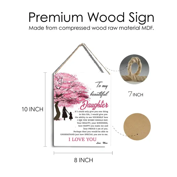 Multicolor_Daughter_I_Love_You_Wood_Sign_To_My_Beautiful_Daughter_Wooden_Signs_Rustic_Hanging_Plaque_Home_Wall_Art_"8_X_10",_Pink_Daughter_Sign_Wall_Decor_|_For_Home_Bedroom