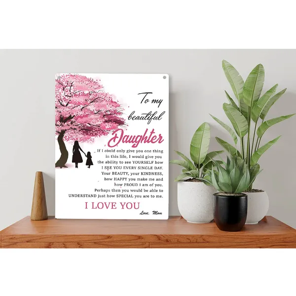 Multicolor_Daughter_I_Love_You_Wood_Sign_To_My_Beautiful_Daughter_Wooden_Signs_Rustic_Hanging_Plaque_Home_Wall_Art_"8_X_10",_Pink_Daughter_Sign_Wall_Decor_|_For_Home_Bedroom