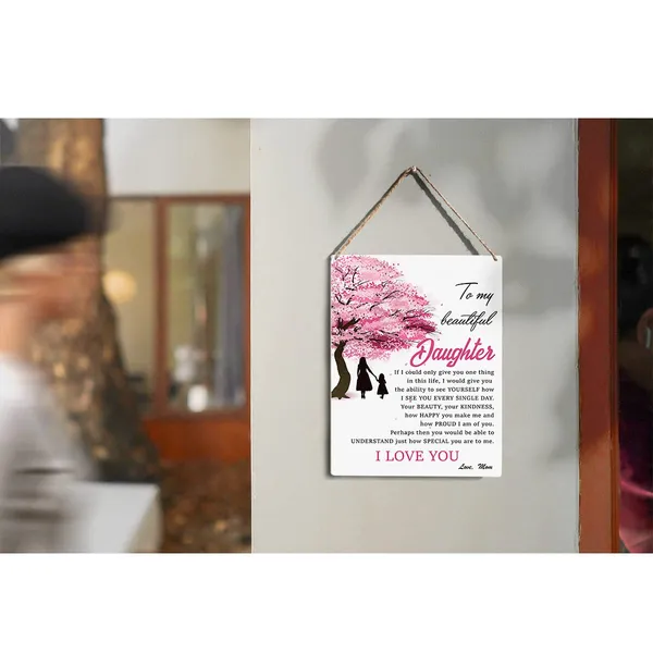 Multicolor_Daughter_I_Love_You_Wood_Sign_To_My_Beautiful_Daughter_Wooden_Signs_Rustic_Hanging_Plaque_Home_Wall_Art_"8_X_10",_Pink_Daughter_Sign_Wall_Decor_|_For_Home_Bedroom