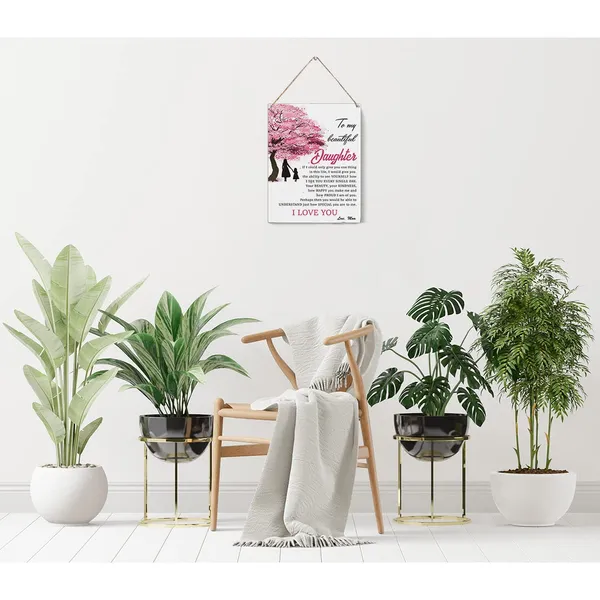Multicolor_Daughter_I_Love_You_Wood_Sign_To_My_Beautiful_Daughter_Wooden_Signs_Rustic_Hanging_Plaque_Home_Wall_Art_"8_X_10",_Pink_Daughter_Sign_Wall_Decor_|_For_Home_Bedroom