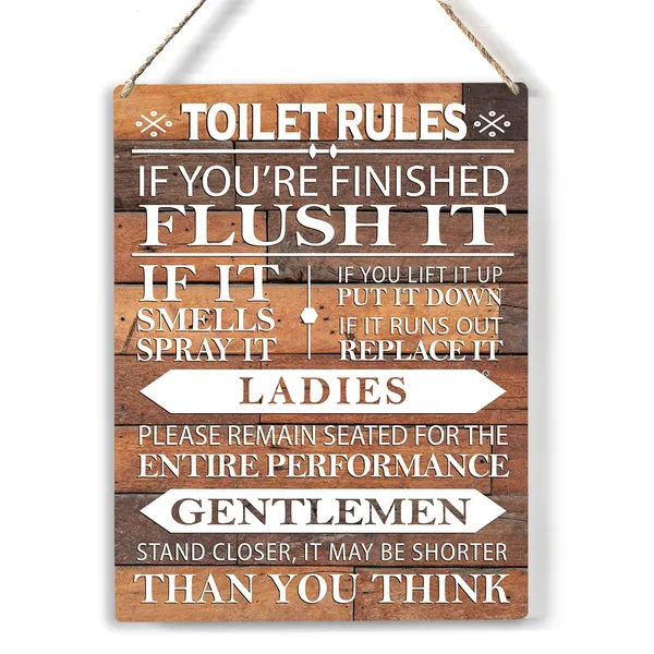 Multicolor_Toilet_Rules_If_It_Runs_Out_Replace_It_Wood_Sign_Bathroom_Wooden_Signs_Rustic_Hanging_Plaque_Home_Wall_Art_8"_X_10"_Sign_Wall_Decor_|_For_Home_Bathroom_Toilet