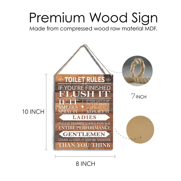 Multicolor_Toilet_Rules_If_It_Runs_Out_Replace_It_Wood_Sign_Bathroom_Wooden_Signs_Rustic_Hanging_Plaque_Home_Wall_Art_8"_X_10"_Sign_Wall_Decor_|_For_Home_Bathroom_Toilet