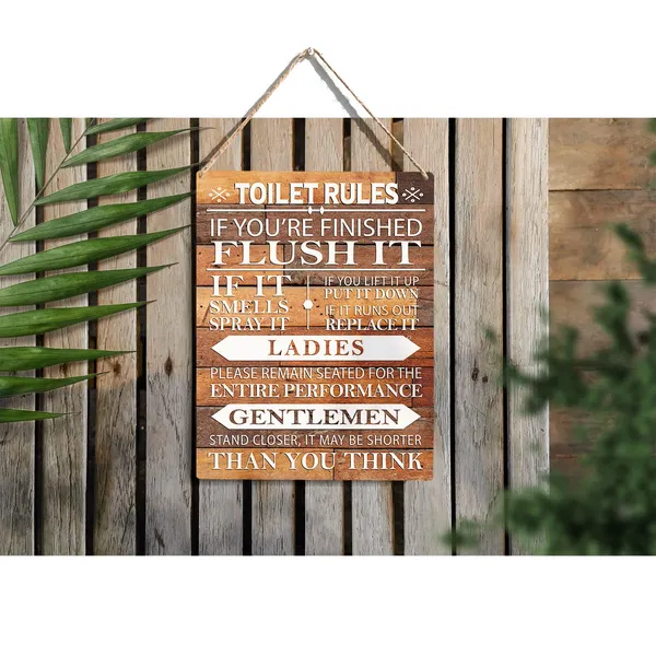 Multicolor_Toilet_Rules_If_It_Runs_Out_Replace_It_Wood_Sign_Bathroom_Wooden_Signs_Rustic_Hanging_Plaque_Home_Wall_Art_8"_X_10"_Sign_Wall_Decor_|_For_Home_Bathroom_Toilet