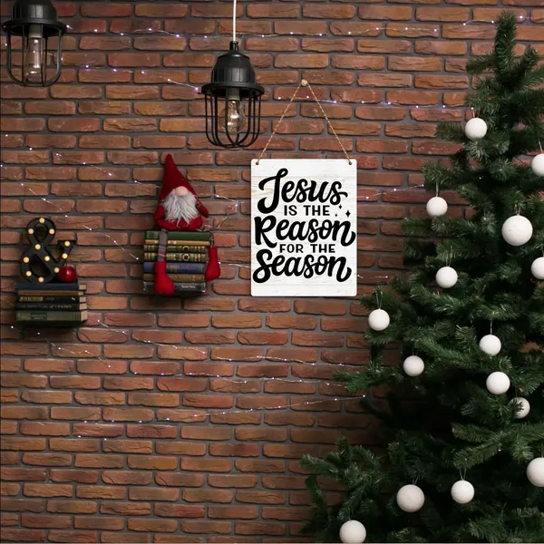 Multicolor_Rustic_Christmas_Sign_Jesus_Is_The_Reason_|_For_The_Season_Decor_Sign_Winter_Decoration_Wooden_Signs_Rustic_Hanging_Plaque_Home_Wall_Art_8"_X_10"_Sign_Wall_Decor_|_For_Farmhouse_Home_Kitchen