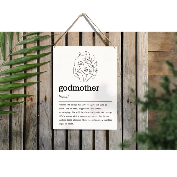 Multicolor_Godmother_Wood_Sign_Godmother_Definition_Wooden_Signs_Rustic_Hanging_Plaque_Home_Wall_Art_"8_X_10",_Perfect_Godmother_Sign_Wall_Decor_|_For_Home_Bedroom