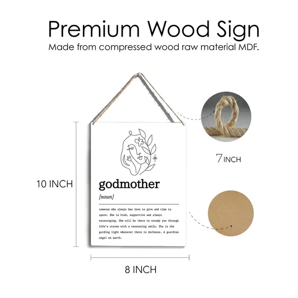 Multicolor_Godmother_Wood_Sign_Godmother_Definition_Wooden_Signs_Rustic_Hanging_Plaque_Home_Wall_Art_"8_X_10",_Perfect_Godmother_Sign_Wall_Decor_|_For_Home_Bedroom