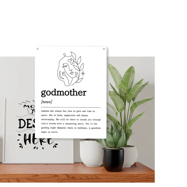 Multicolor_Godmother_Wood_Sign_Godmother_Definition_Wooden_Signs_Rustic_Hanging_Plaque_Home_Wall_Art_"8_X_10",_Perfect_Godmother_Sign_Wall_Decor_|_For_Home_Bedroom