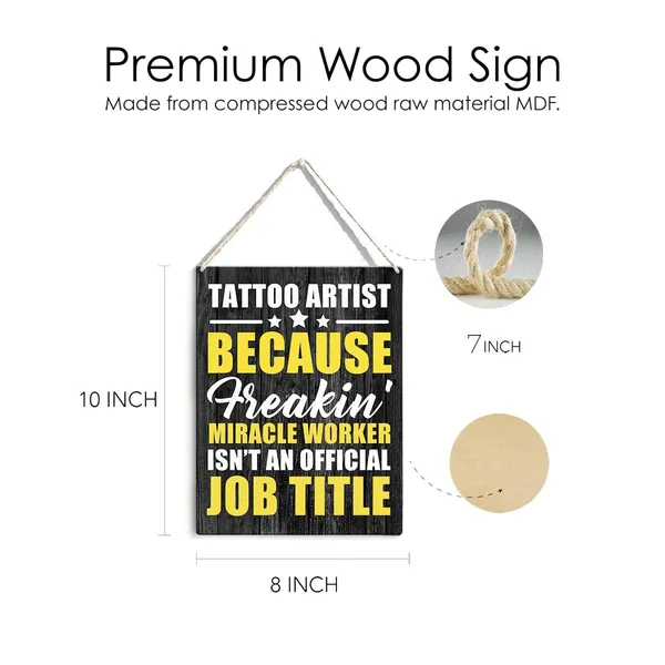 Multicolor_Tattoo_Artist_Quote_Wood_Sign_Tattoo_Artist_Theme_Wooden_Signs_Rustic_Hanging_Plaque_Home_Wall_Art_8"_X_10"_Sign_Wall_Decor_|_For_Home