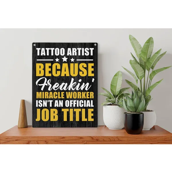 Multicolor_Tattoo_Artist_Quote_Wood_Sign_Tattoo_Artist_Theme_Wooden_Signs_Rustic_Hanging_Plaque_Home_Wall_Art_8"_X_10"_Sign_Wall_Decor_|_For_Home
