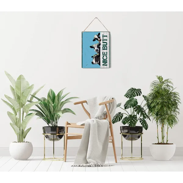 Multicolor_Bathroom_Quote_Wood_Sign_Cows_Wooden_Signs_Rustic_Hanging_Plaque_Home_Wall_Art_"8_X_10",_Nice_Sign_Wall_Decor_|_For_Home_Bathroom_Restroom_Toilet