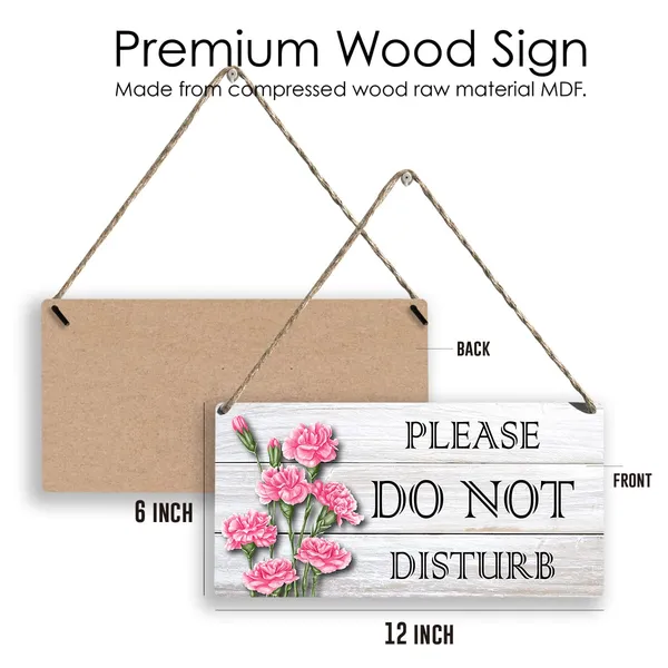 Multicolor_Please_Do_Not_Disturb_Wood_Sign_Floral_Office_Wooden_Signs_Rustic_Hanging_Plaque_Home_Wall_Art_12"_X_6"_Sign_Wall_Decor_|_For_Home_Office