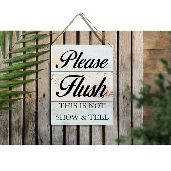 Multicolor_Funny_Bathroom_Wood_Sign_Bathroom_Theme_Wooden_Signs_Rustic_Hanging_Plaque_Home_Wall_Art_8"_X_10"_Sign_Wall_Decor_|_For_Home