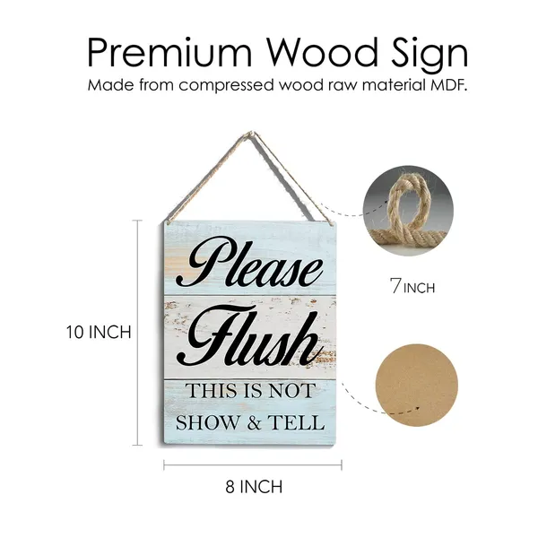 Multicolor_Funny_Bathroom_Wood_Sign_Bathroom_Theme_Wooden_Signs_Rustic_Hanging_Plaque_Home_Wall_Art_8"_X_10"_Sign_Wall_Decor_|_For_Home