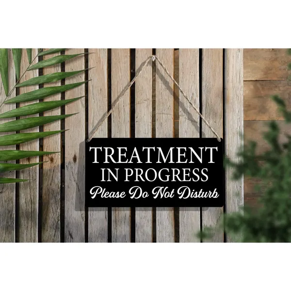 Multicolor_Treatment_In_Progress_Please_Do_Not_Disturb_Wood_Sign_Office_Wooden_Signs_Rustic_Hanging_Plaque_Home_Wall_Art_12"_X_6"_Sign_Wall_Decor_|_For_Home_Office