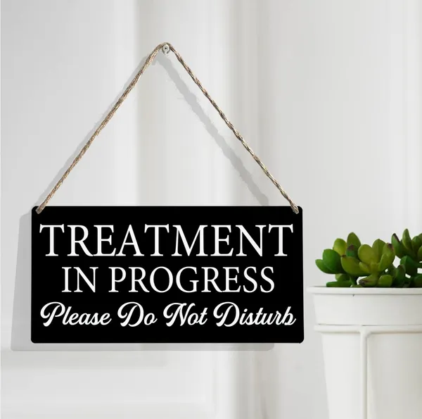 Multicolor_Treatment_In_Progress_Please_Do_Not_Disturb_Wood_Sign_Office_Wooden_Signs_Rustic_Hanging_Plaque_Home_Wall_Art_12"_X_6"_Sign_Wall_Decor_|_For_Home_Office