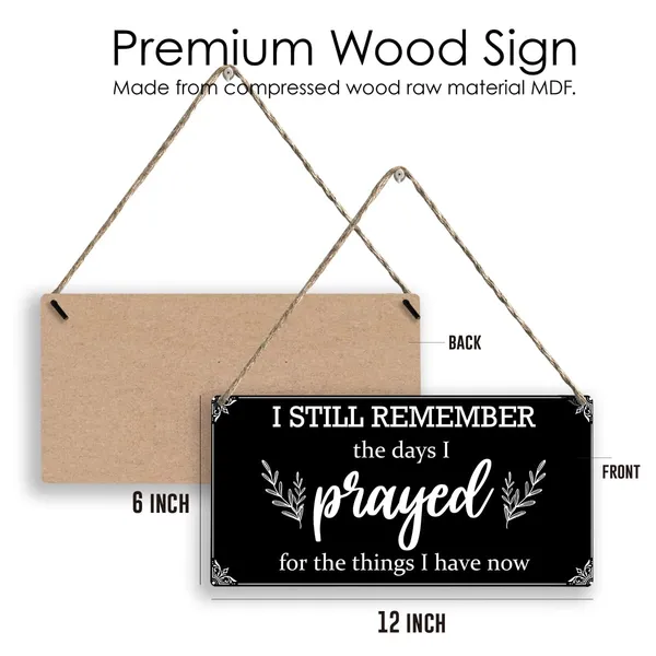 Multicolor_Prayer_Wood_Sign_I_Still_Remember_The_Days_I_Prayed_Wooden_Signs_Rustic_Hanging_Plaque_Home_Wall_Art_12"_X_6"_Sign_Wall_Decor_|_For_Home