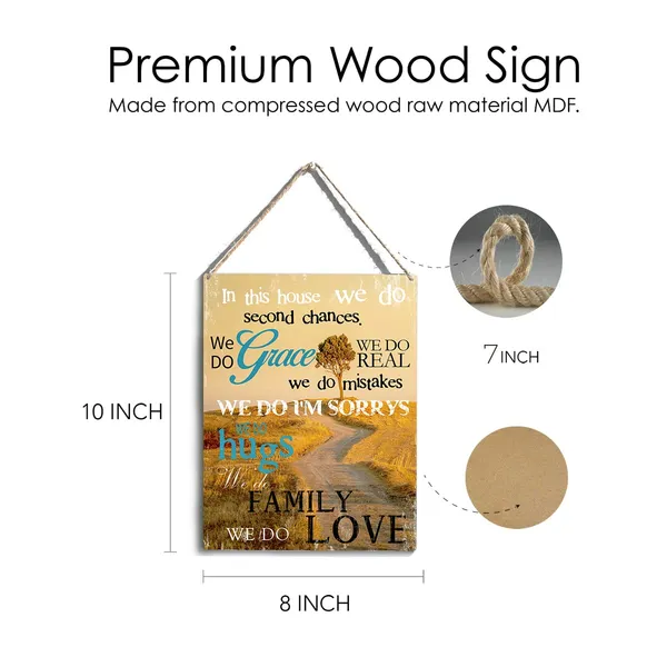 Multicolor_Inspirational_Quote_Wood_Sign_In_This_House_We_Do_Second_Chances_Wooden_Signs_Rustic_Hanging_Plaque_Home_Wall_Art_8"_X_10"_Sign_Wall_Decor_|_For_Home