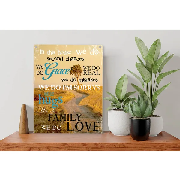 Multicolor_Inspirational_Quote_Wood_Sign_In_This_House_We_Do_Second_Chances_Wooden_Signs_Rustic_Hanging_Plaque_Home_Wall_Art_8"_X_10"_Sign_Wall_Decor_|_For_Home