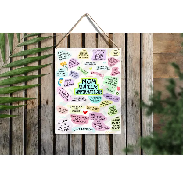 Multicolor_Motivational_Mother_Wood_Sign_Mom_Daily_Affirmations_Wooden_Signs_Rustic_Hanging_Plaque_Home_Wall_Art_"8_X_10",_Perfect_Mother_Sign_Wall_Decor_|_For_Home_Bedroom
