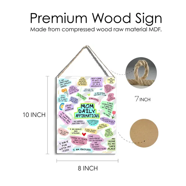 Multicolor_Motivational_Mother_Wood_Sign_Mom_Daily_Affirmations_Wooden_Signs_Rustic_Hanging_Plaque_Home_Wall_Art_"8_X_10",_Perfect_Mother_Sign_Wall_Decor_|_For_Home_Bedroom