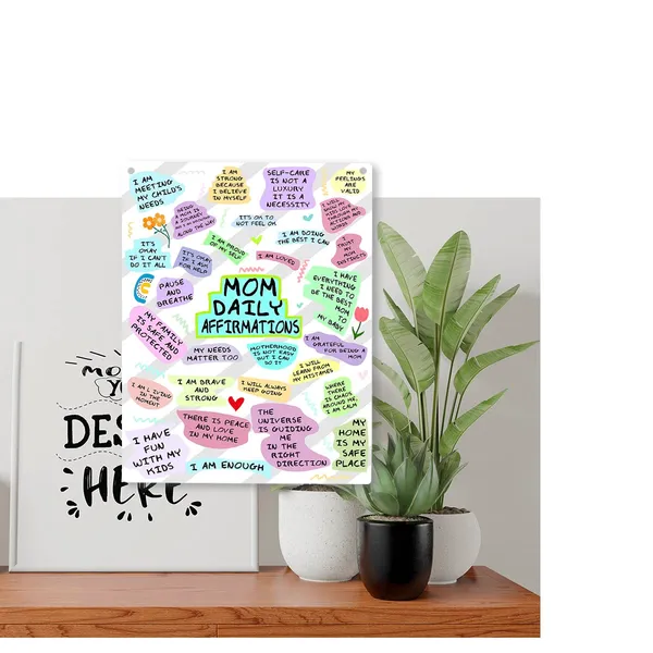 Multicolor_Motivational_Mother_Wood_Sign_Mom_Daily_Affirmations_Wooden_Signs_Rustic_Hanging_Plaque_Home_Wall_Art_"8_X_10",_Perfect_Mother_Sign_Wall_Decor_|_For_Home_Bedroom